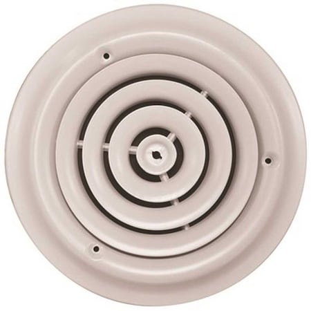 Tru Aire 8 in. White Round Ceiling Diffuser Duct Opening Measurement 800-08